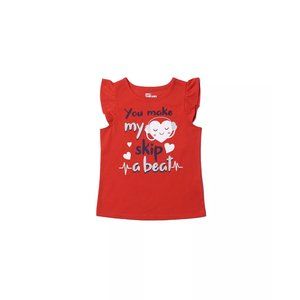 EPIC THREADS Toddler Girls Graphic with Text T-shirt Red 3T